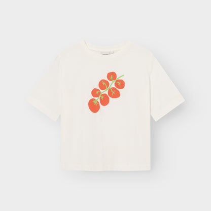 T-Shirt „Vadstena Tomato“ Off-White – Bio-Baumwolle Damen T-Shirt