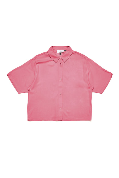 Short Sleeve Shirt LENZING™ECOVERO™ in pink rose – Kurzarm-Shirt aus Viskose