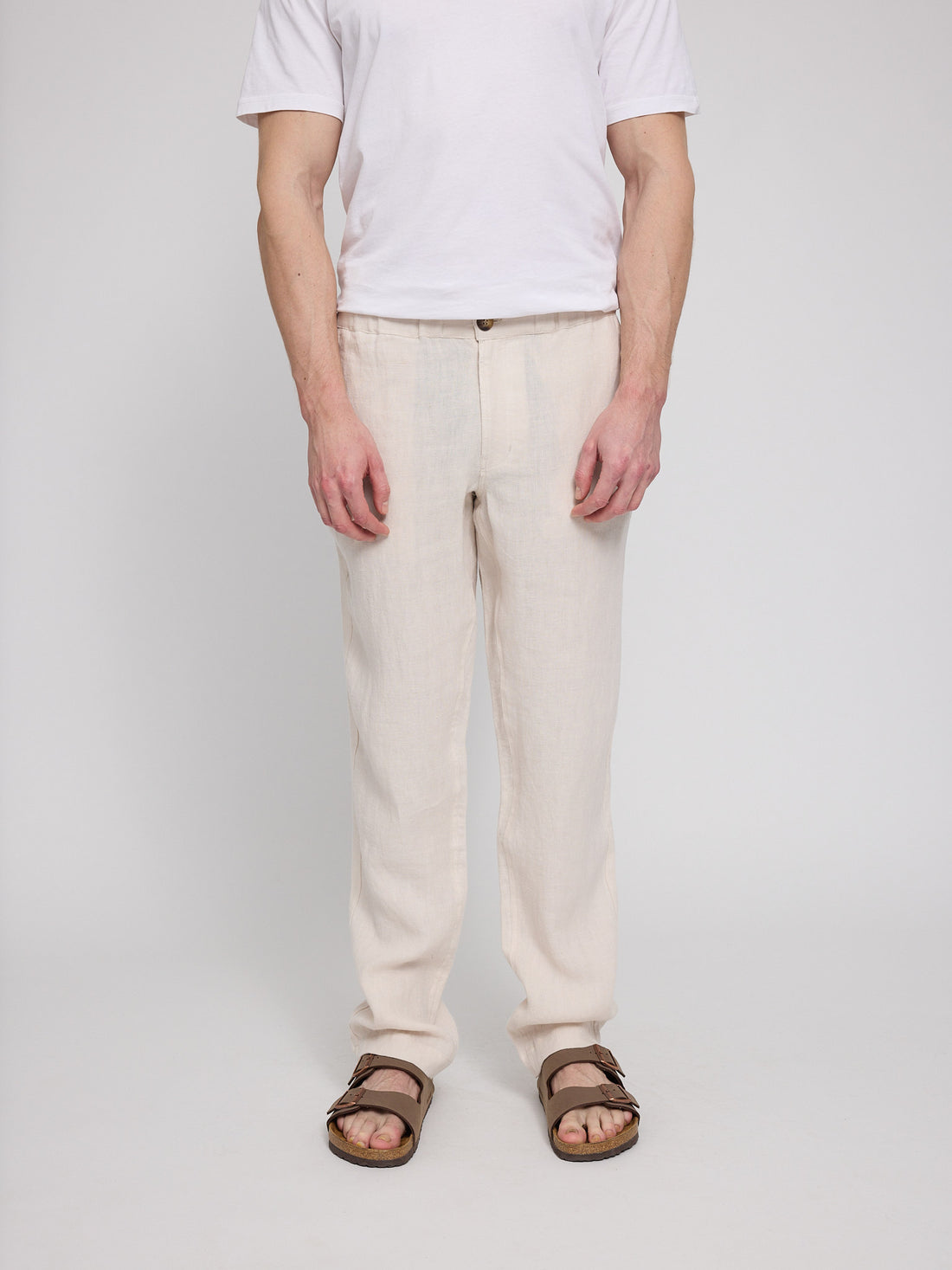 Regular Linen Pants Herren – Leinenhose