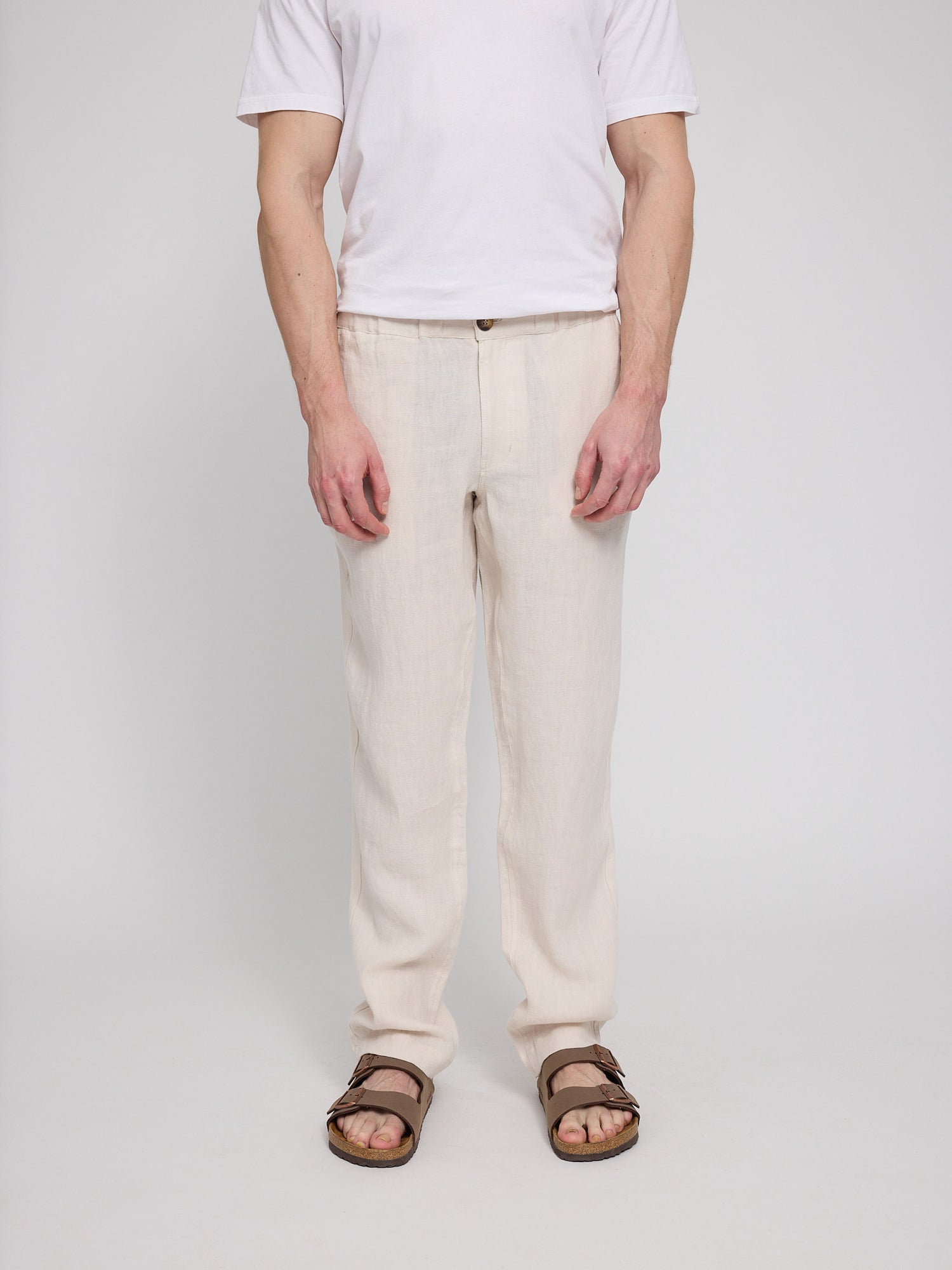 Regular Linen Pants Herren – Leinenhose