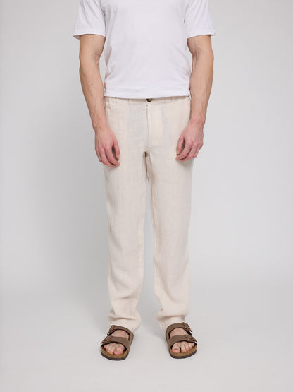 Regular Linen Pants Herren – Leinenhose