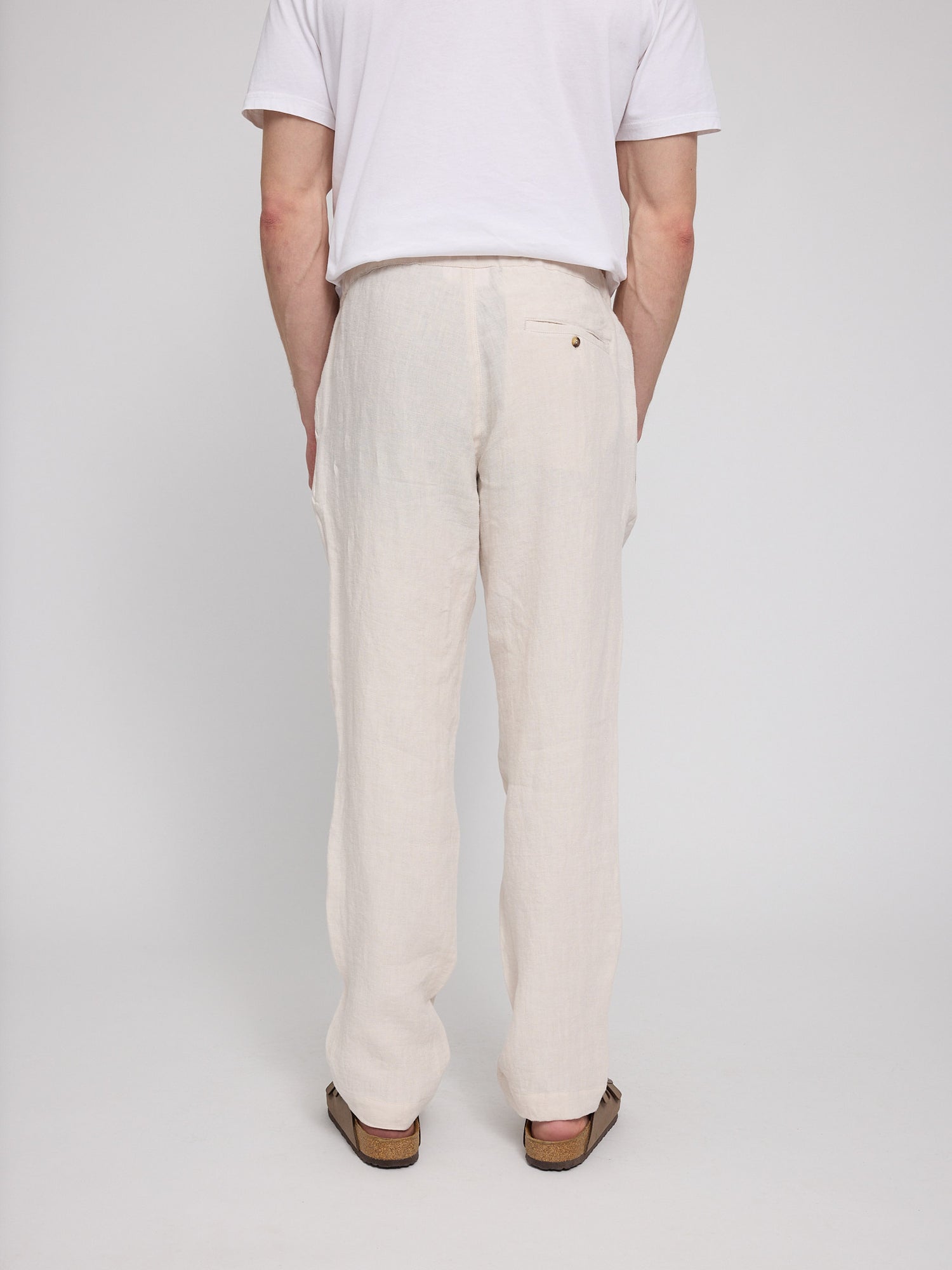 Regular Linen Pants Herren – Leinenhose
