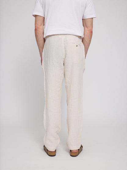 Regular Linen Pants Herren – Leinenhose