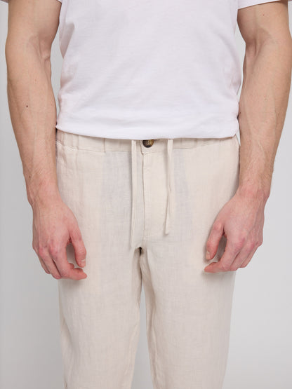 Regular Linen Pants Herren – Leinenhose