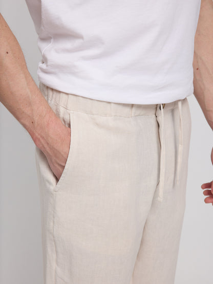 Regular Linen Pants Herren – Leinenhose