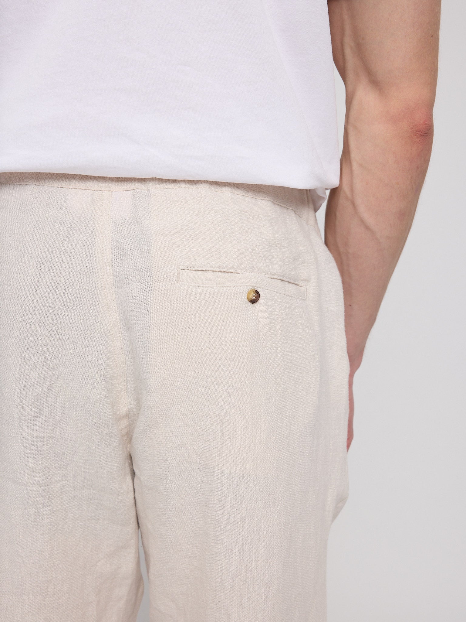 Regular Linen Pants Herren – Leinenhose