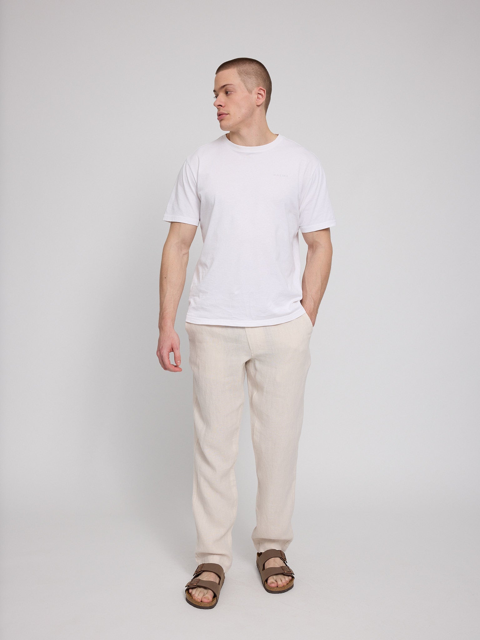 Regular Linen Pants Herren – Leinenhose