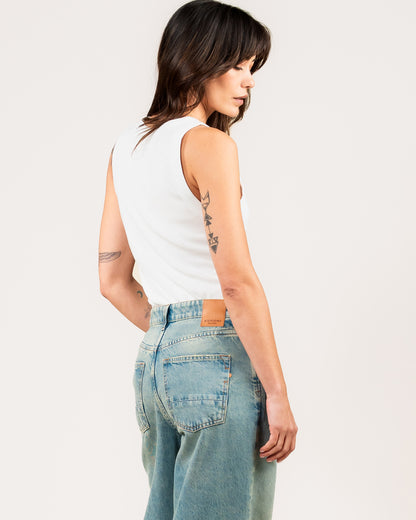 Romy Rib Tanktop - White