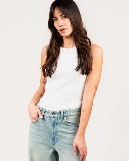 Romy Rib Tanktop - White