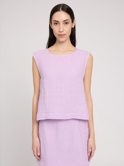 Sleeveless Linen Top – Leichtes Top aus 100 % Leinen