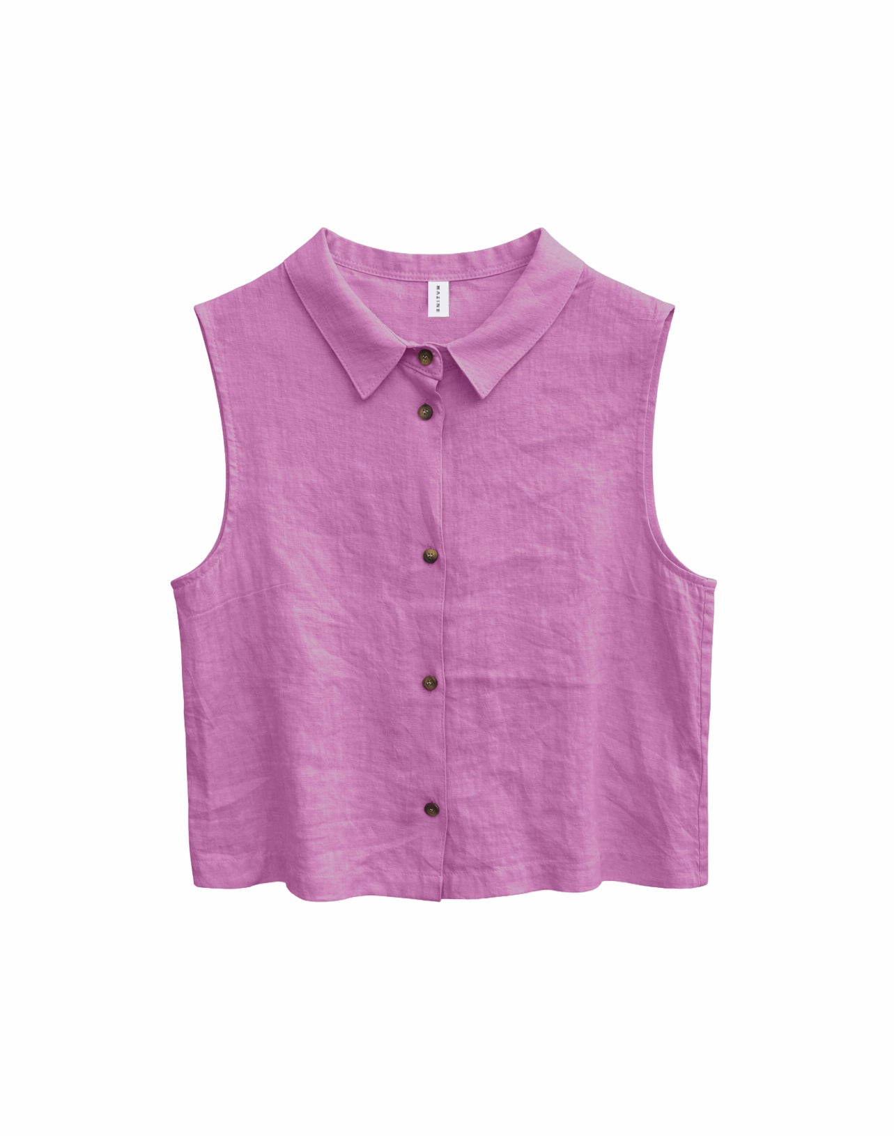 Sleeveless Linen Shirt – Leichtes Leinenhemd für Sommer