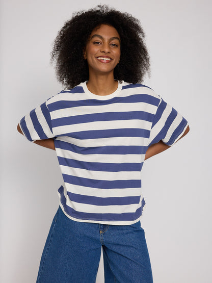 Bold Striped T-Shirt – Oversized Streifen Shirt aus Bio Baumwolle