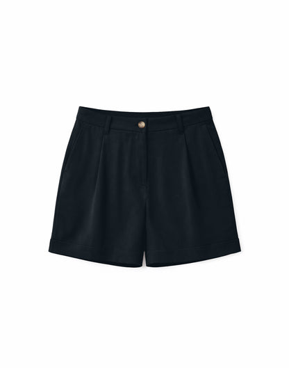 Pleated Viscose Shorts – Elegante Shorts aus ECOVERO™ Viskose