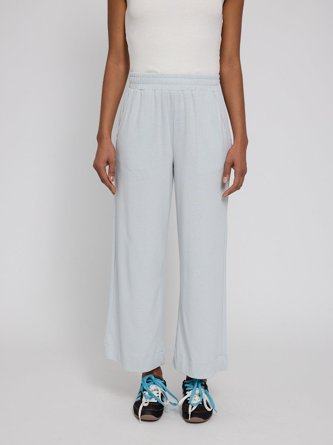 Wide Leg Jersey Knit Pants