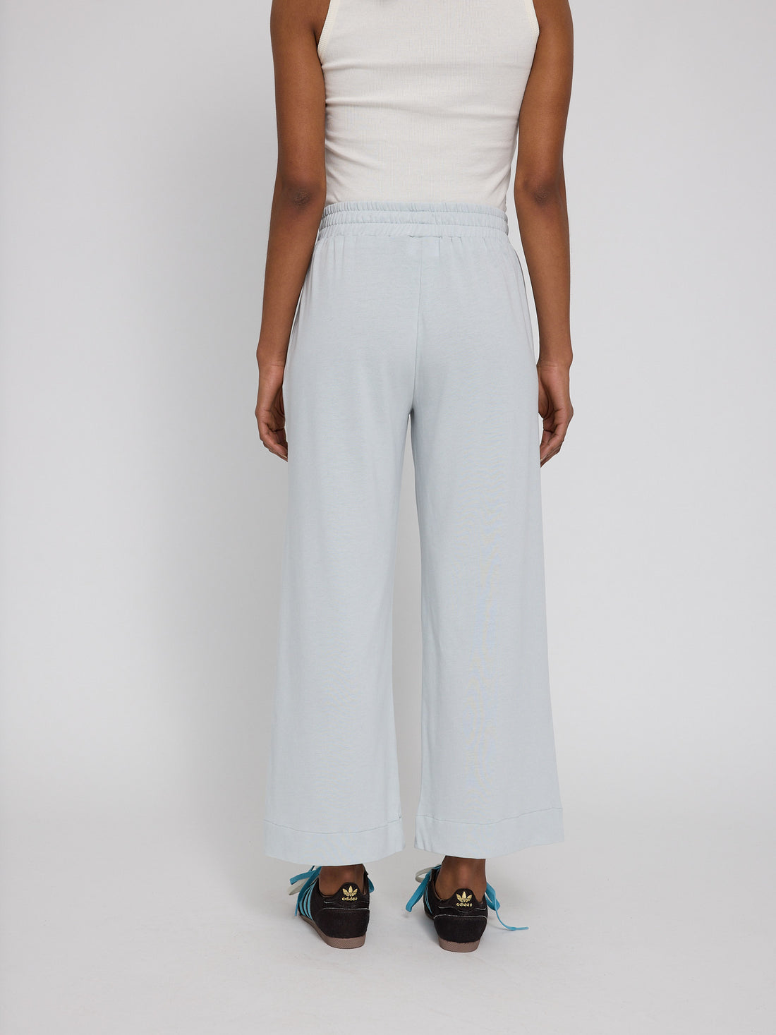 Wide Leg Jersey Knit Pants