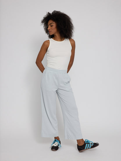 Wide Leg Jersey Knit Pants