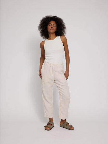Straight Leg Linen Pants – Luftige Leinenhose für warme Tage