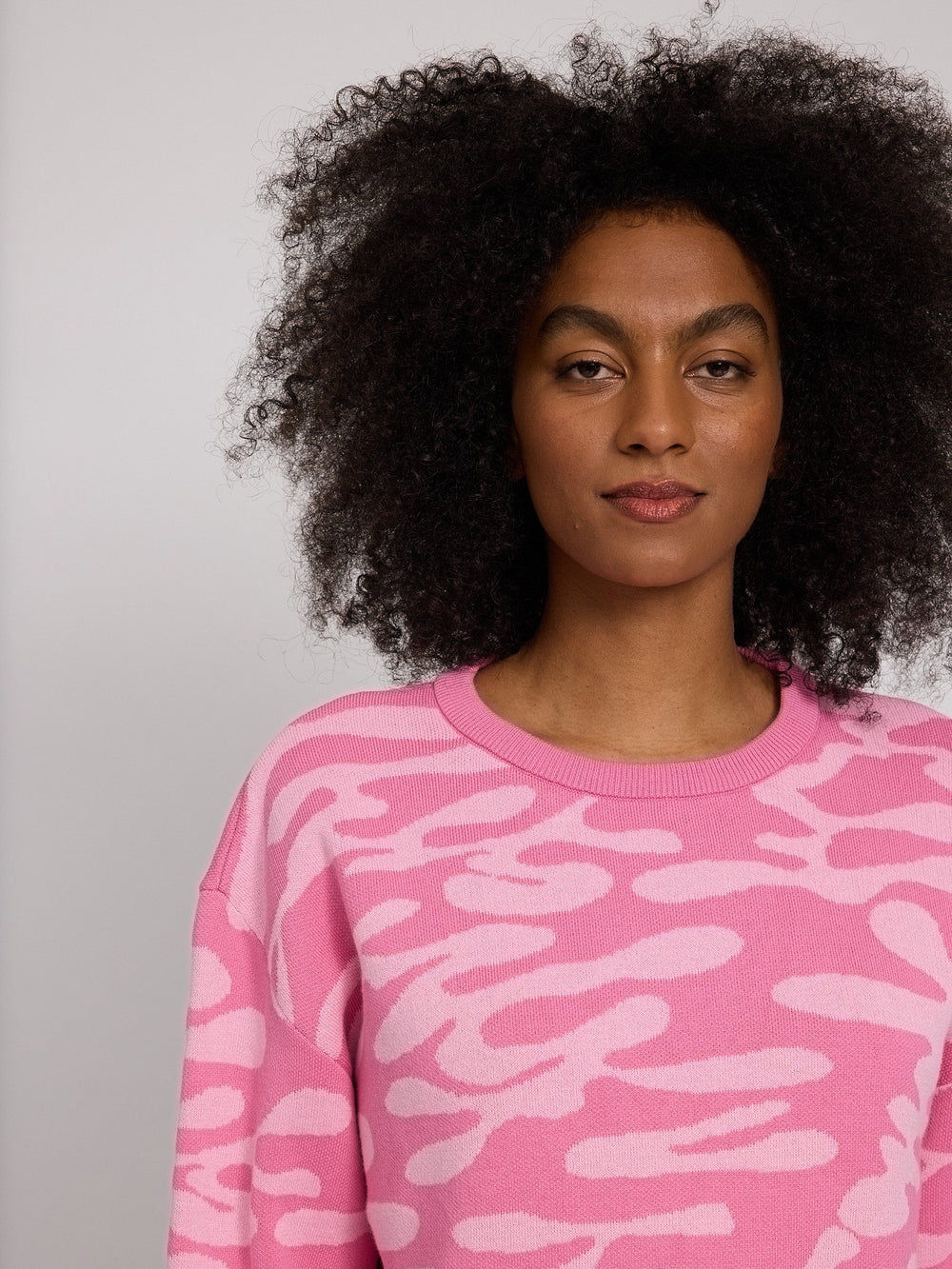 Abstract Jacquard Knit Jumper (Damen)