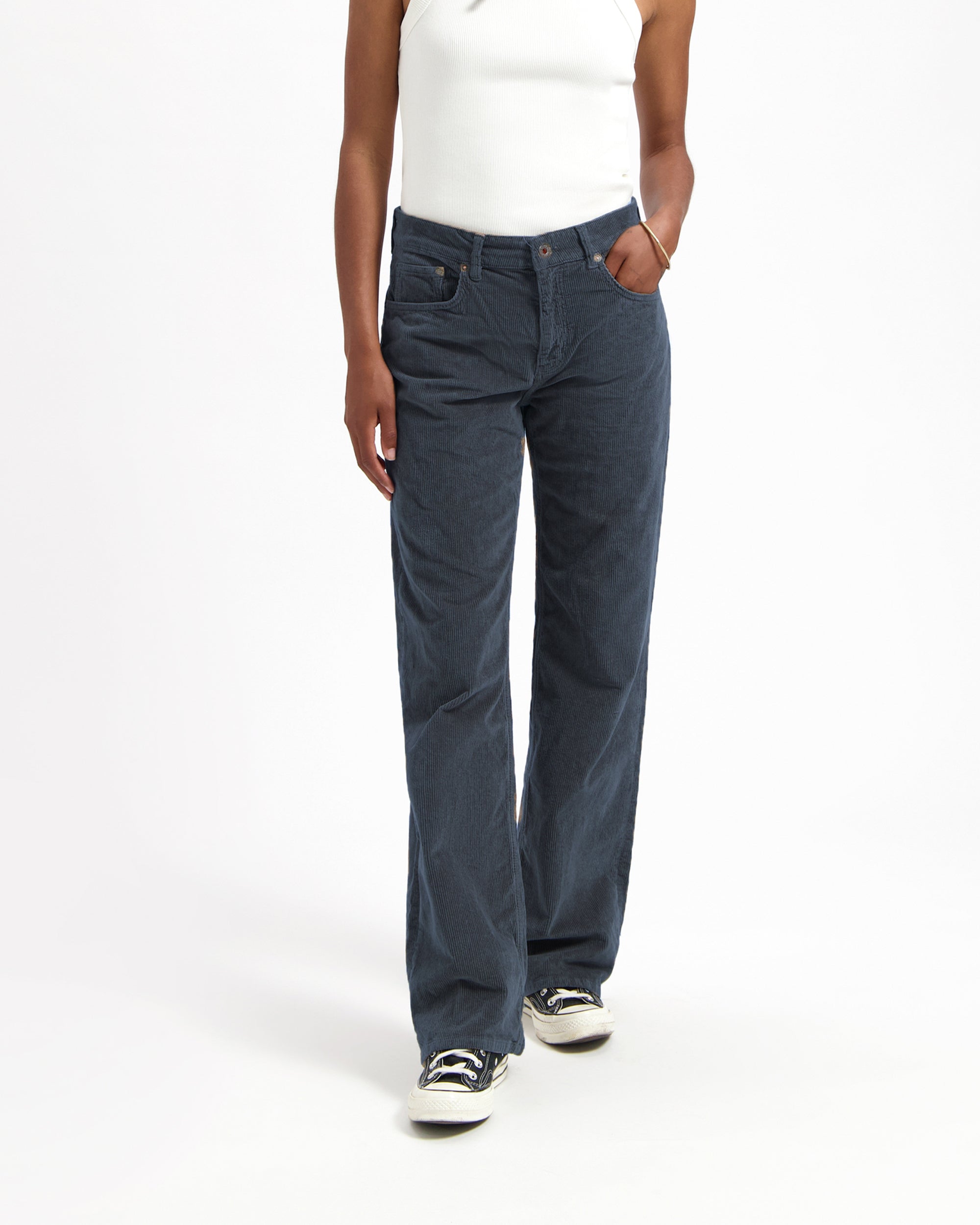 Lena Loose Corduroy - Ocean Blue