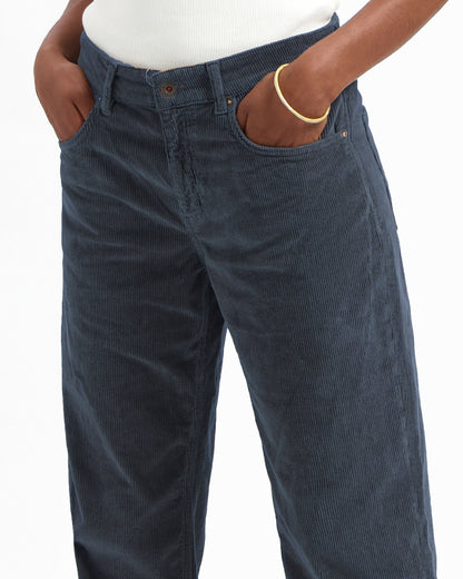 Lena Loose Corduroy - Ocean Blue