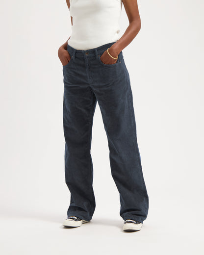 Lena Loose Corduroy - Ocean Blue