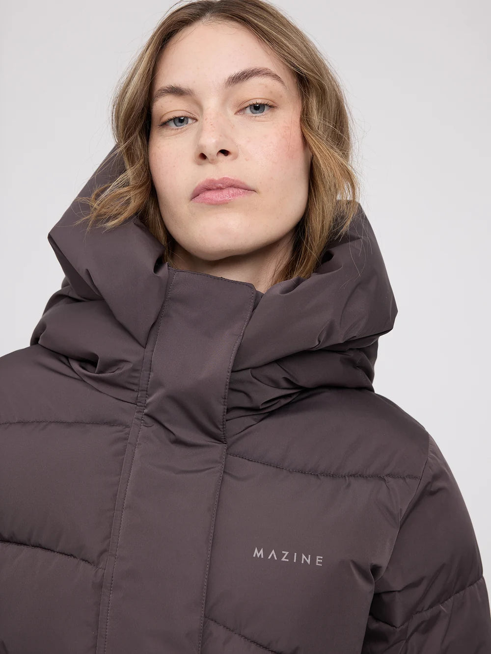 Mazine Waves Quilt Puffer Coat – eggplant