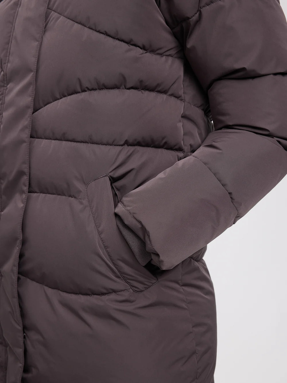 Mazine Waves Quilt Puffer Coat – eggplant