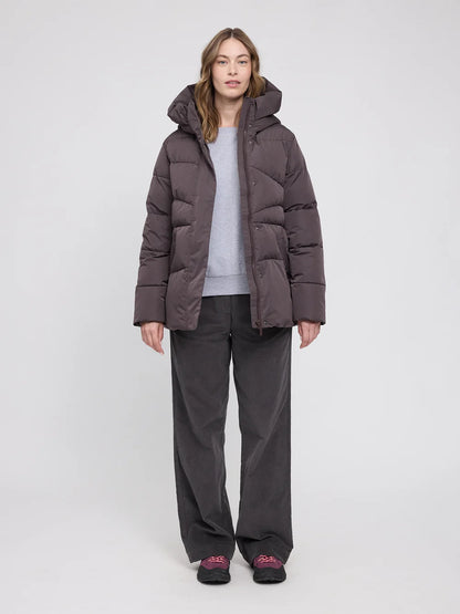 Mazine Waves Quilt Puffer Jacket – eggplant