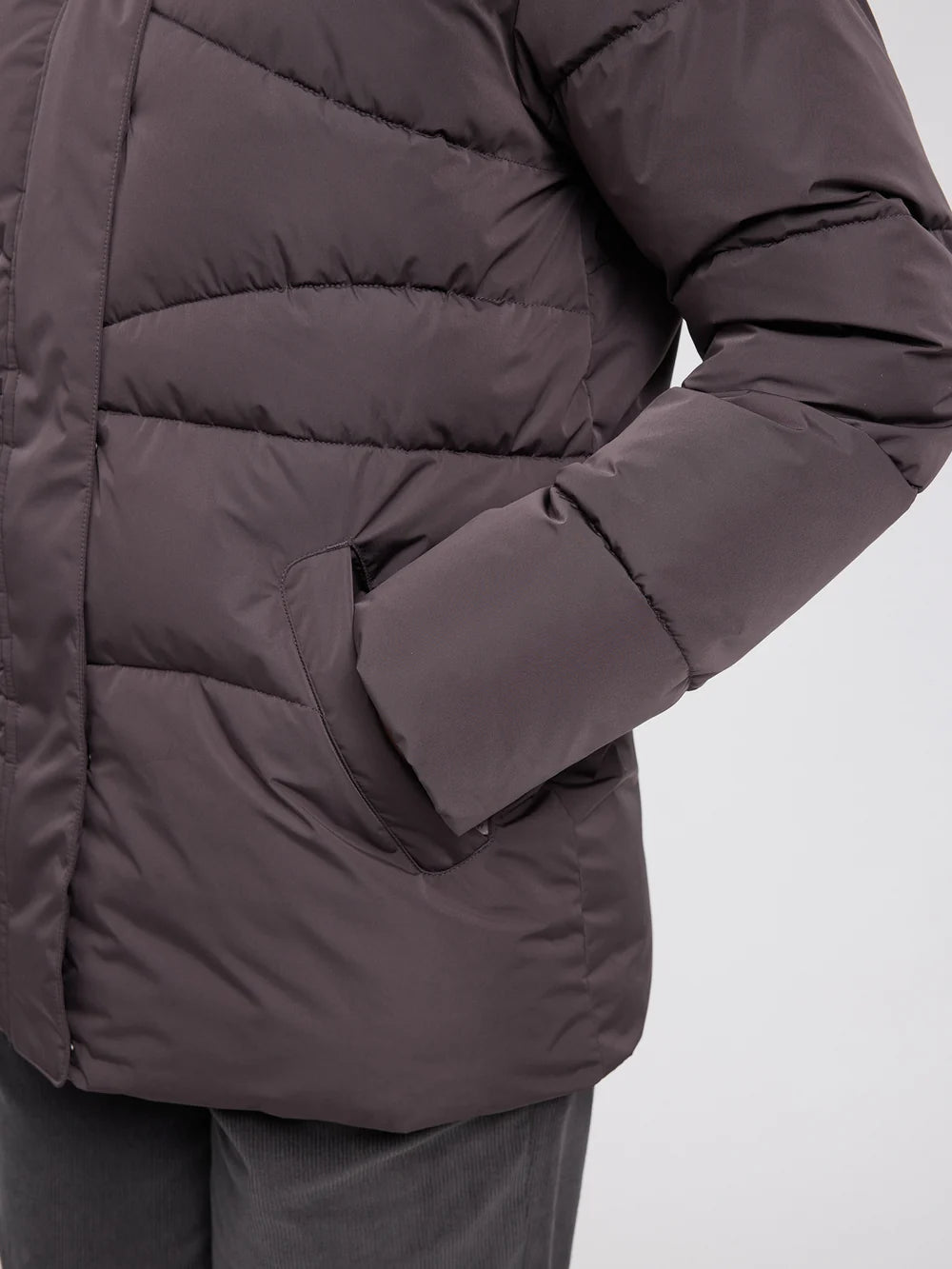 Mazine Waves Quilt Puffer Jacket – eggplant