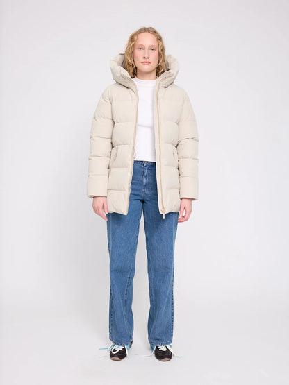 Mazine Basic Mid Length Puffer Jacket – feather gray