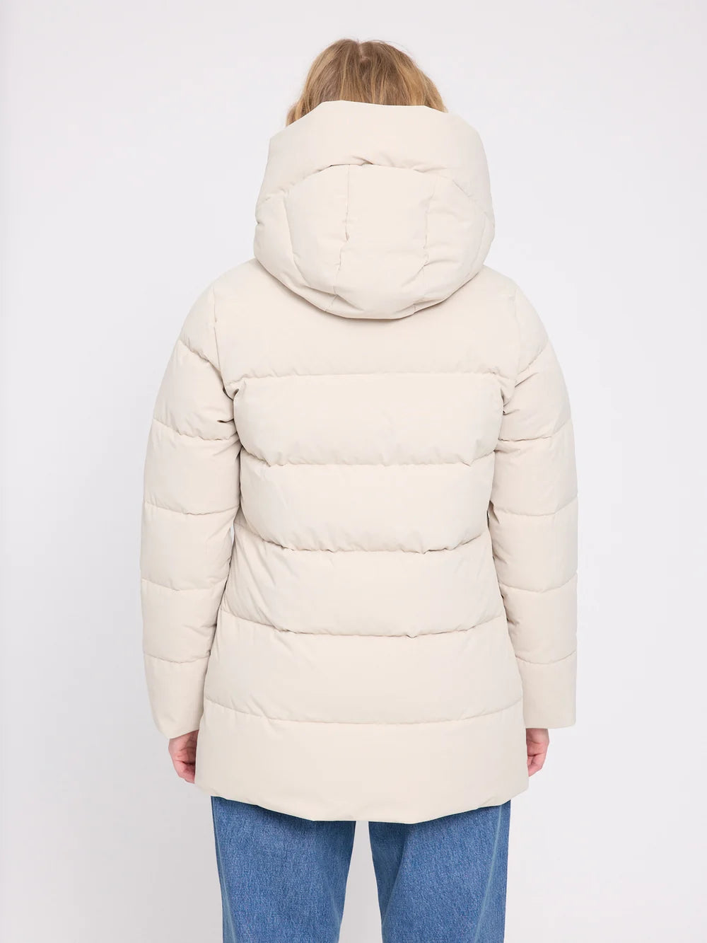 Mazine Basic Mid Length Puffer Jacket – feather gray