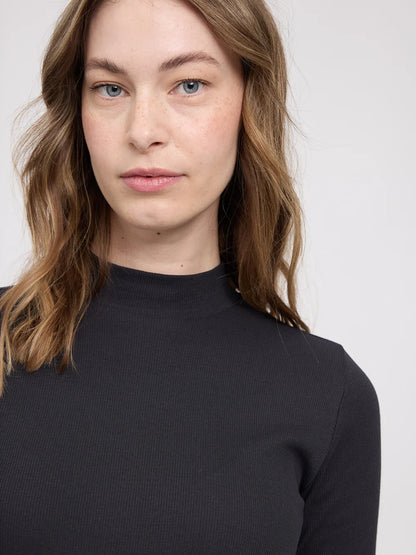 Mazine Basic Turtleneck Longsleeve – black
