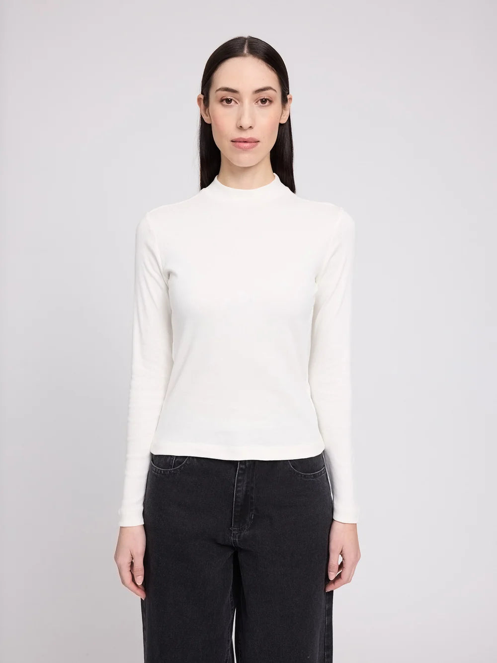 Mazine Basic Turtleneck Longsleeve – offwhite