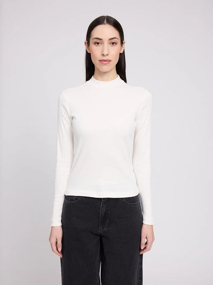 Mazine Basic Turtleneck Longsleeve – offwhite