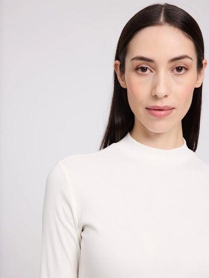 Mazine Basic Turtleneck Longsleeve – offwhite