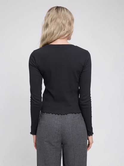 Mazine Babylock Hems Longsleeve – black