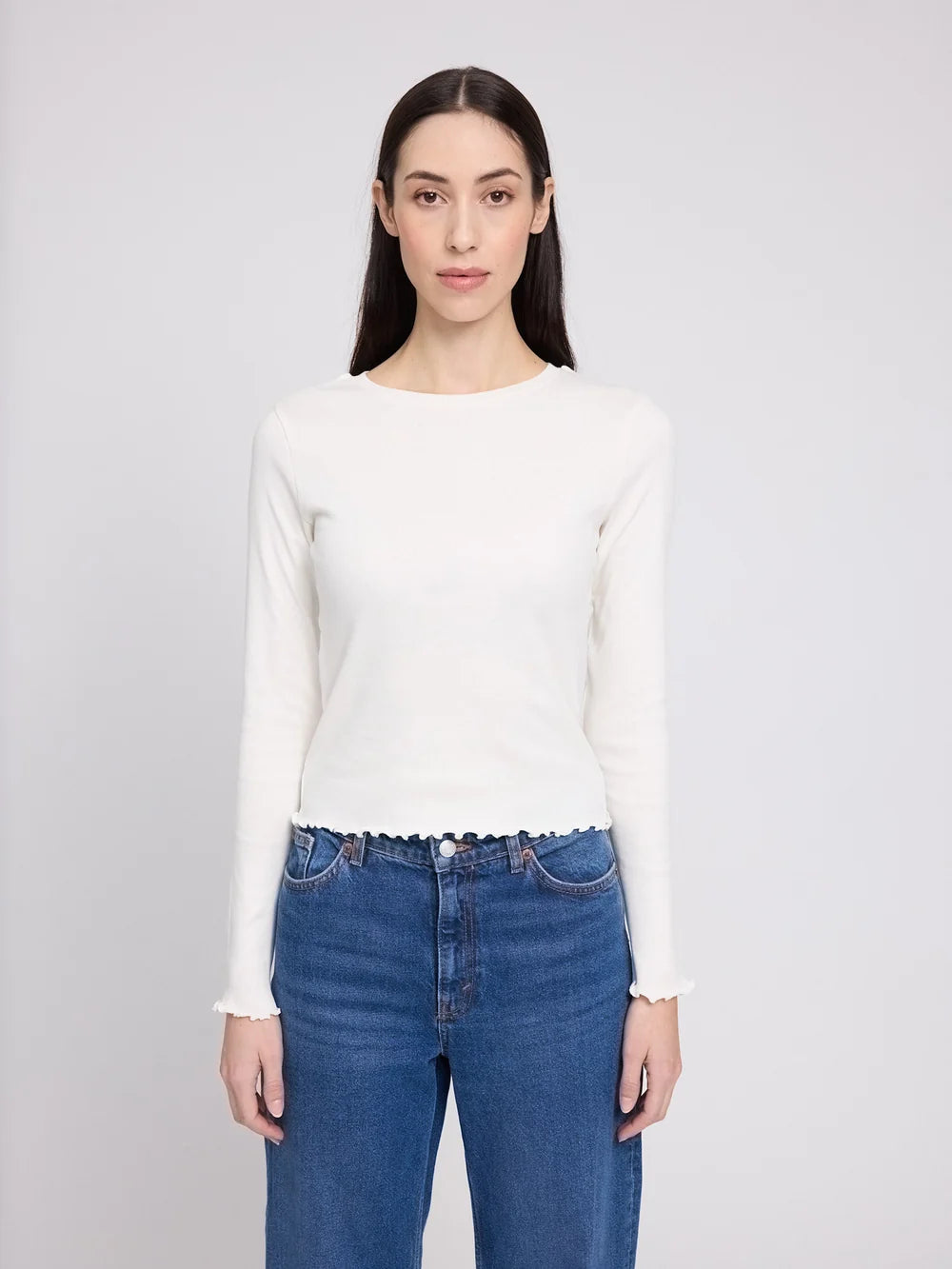 Mazine Babylock Hems Longsleeve – offwhite