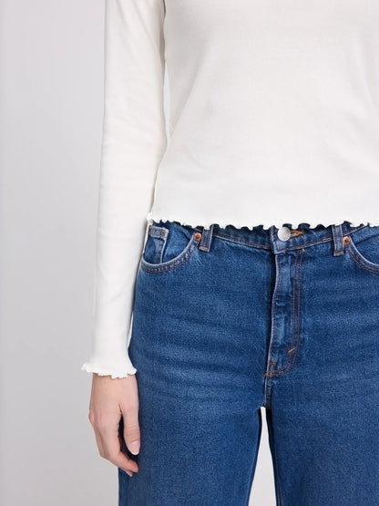Mazine Babylock Hems Longsleeve – offwhite