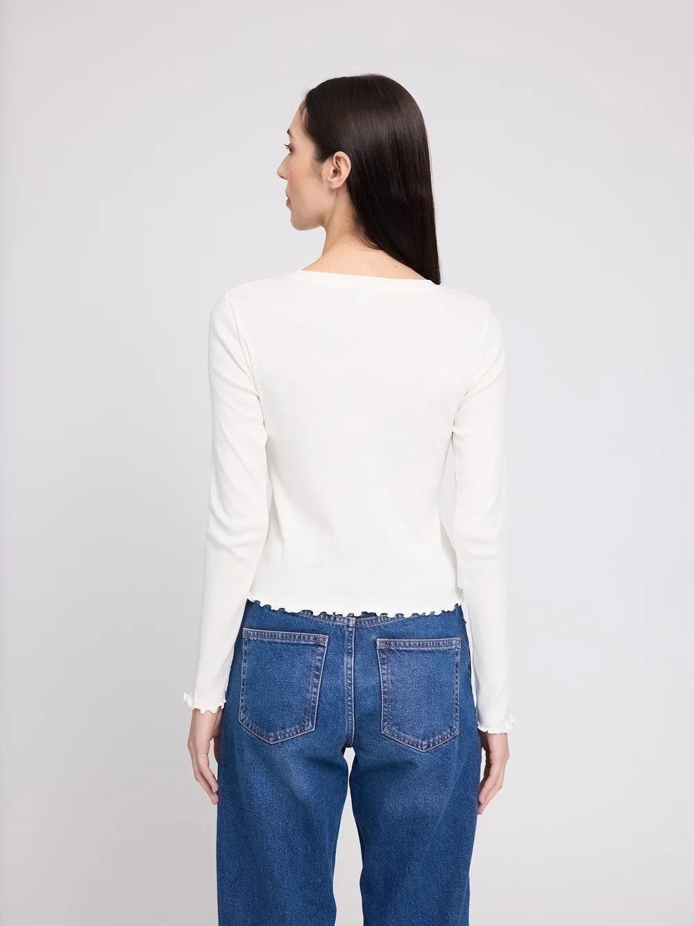 Mazine Babylock Hems Longsleeve – offwhite