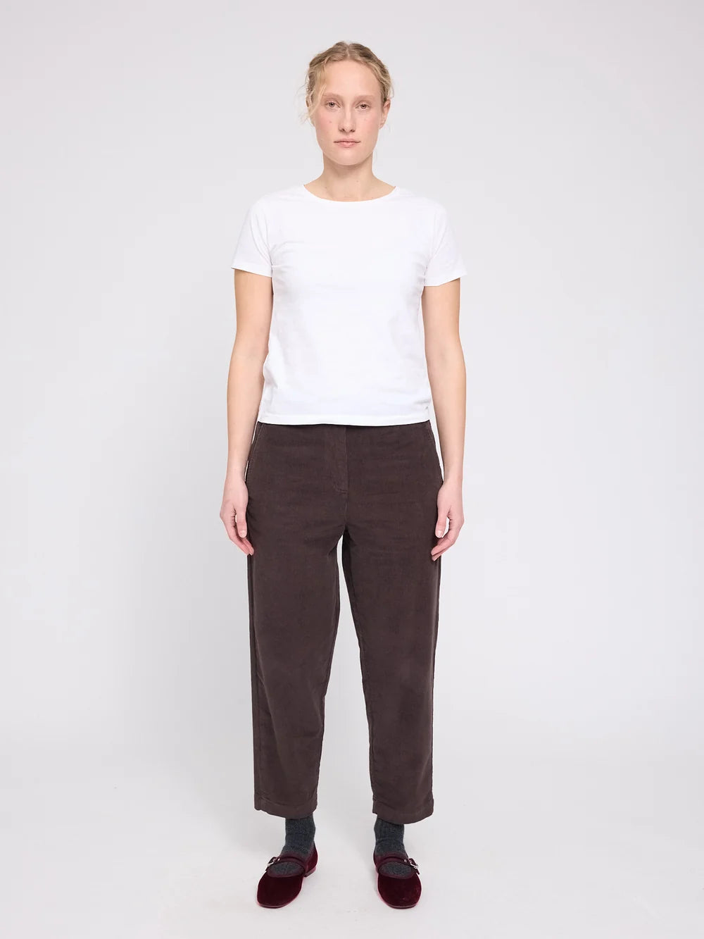 Mazine Corduroy Pants – dark chocolate