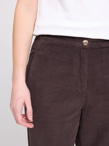 Mazine Corduroy Pants – dark chocolate