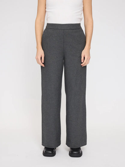 Mazine Wide Leg Flannel Pants – anthracite mel.