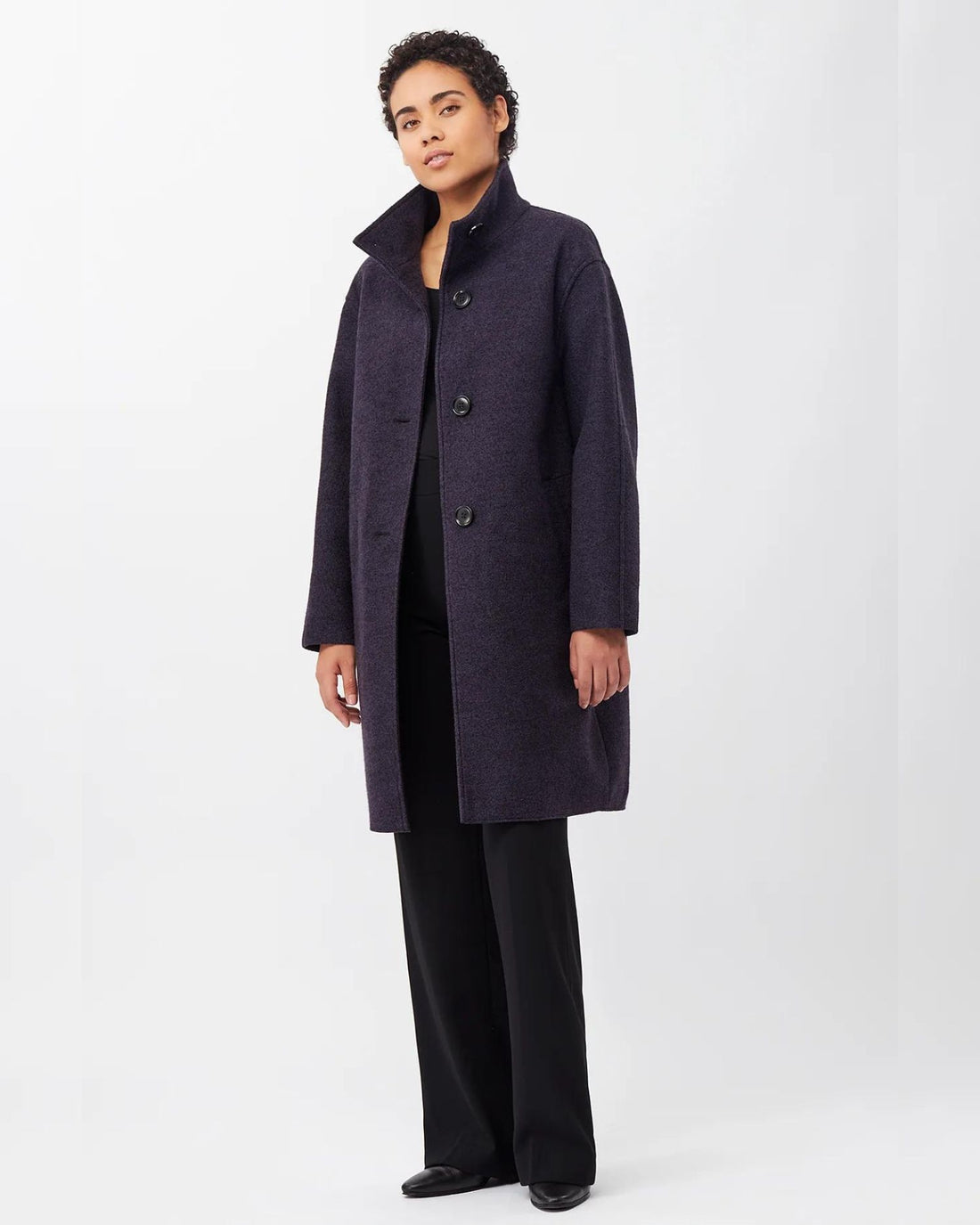 Coat Pennfield in Blueberry – Kurzmantel im Stile der 60&