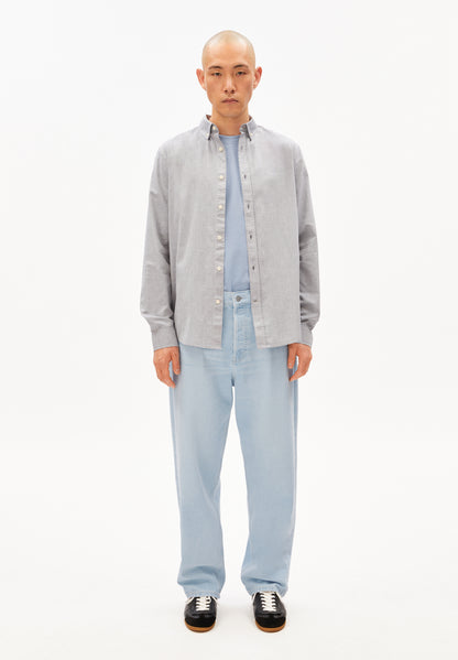 Herrenhemd aus Bio-Baumwolle – Hellgrau