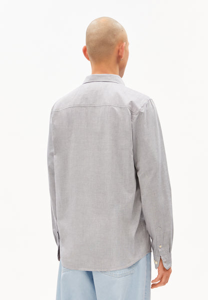 Herrenhemd aus Bio-Baumwolle – Hellgrau
