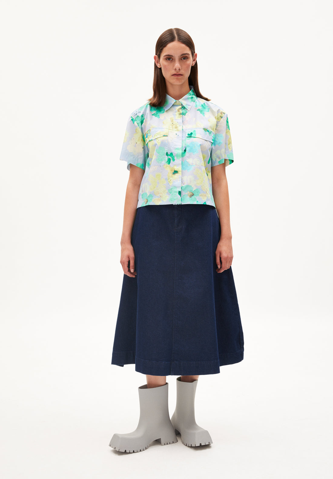 ELIANAA AQUA FLORAL – BLUSE RELAXED FIT AUS BIO-BAUMWOLLE