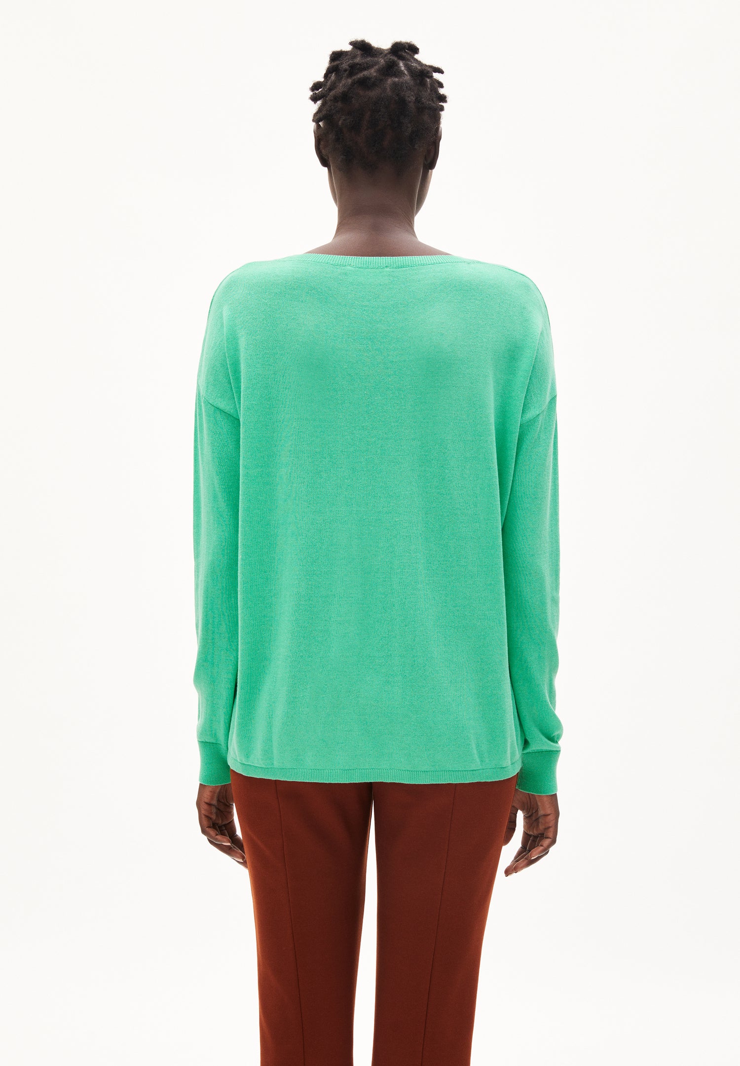 LAARNI – PULLOVER RELAXED FIT AUS TENCEL™ LYOCELL MIX in bright lime