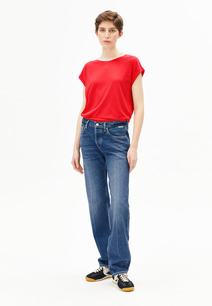 JILAANA T-SHIRT aus TENCEL™ &amp;amp; Bio-Baumwolle – Regular Fit