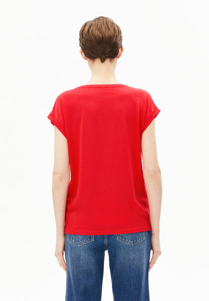 JILAANA T-SHIRT aus TENCEL™ &amp;amp; Bio-Baumwolle – Regular Fit