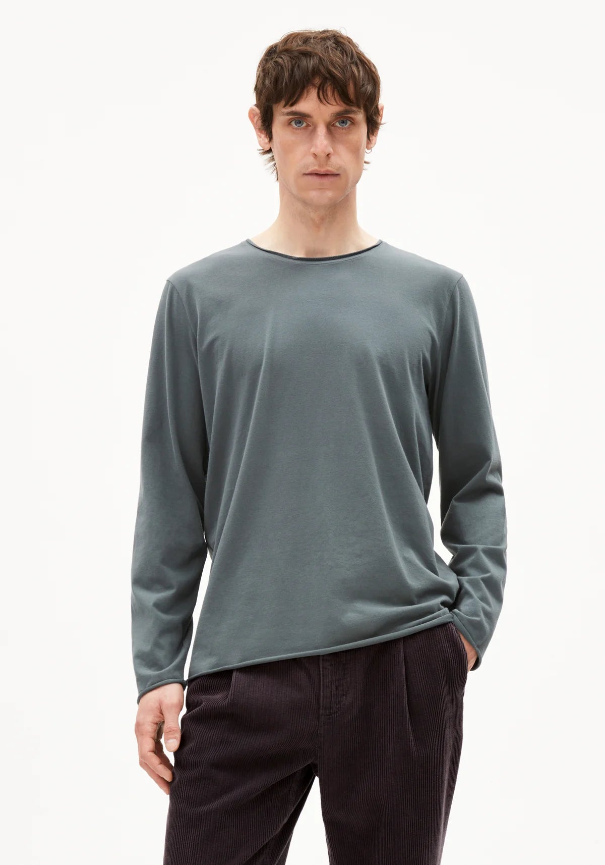MAARKOS LS BRUSHED  Longsleeve aus Bio-Baumwolle